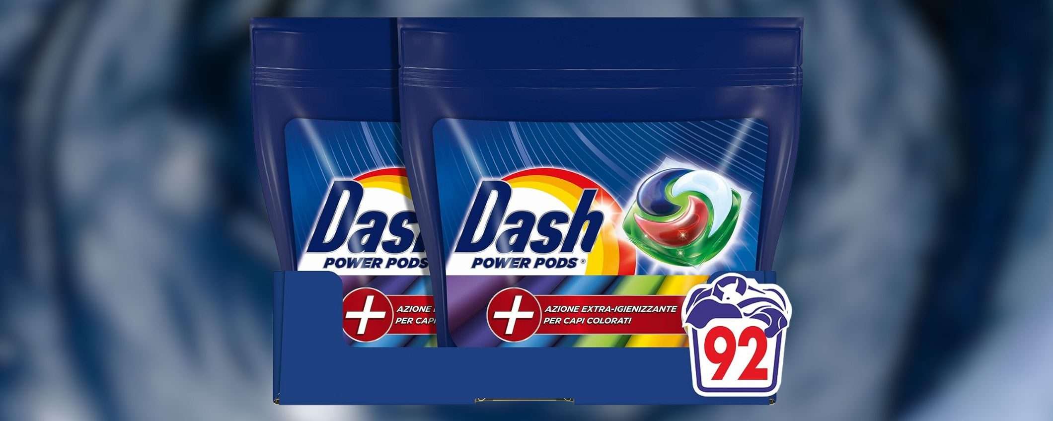 Dash Pods Detersivo Lavatrice: 92 CAPSULE a prezzo SCORTA su Amazon
