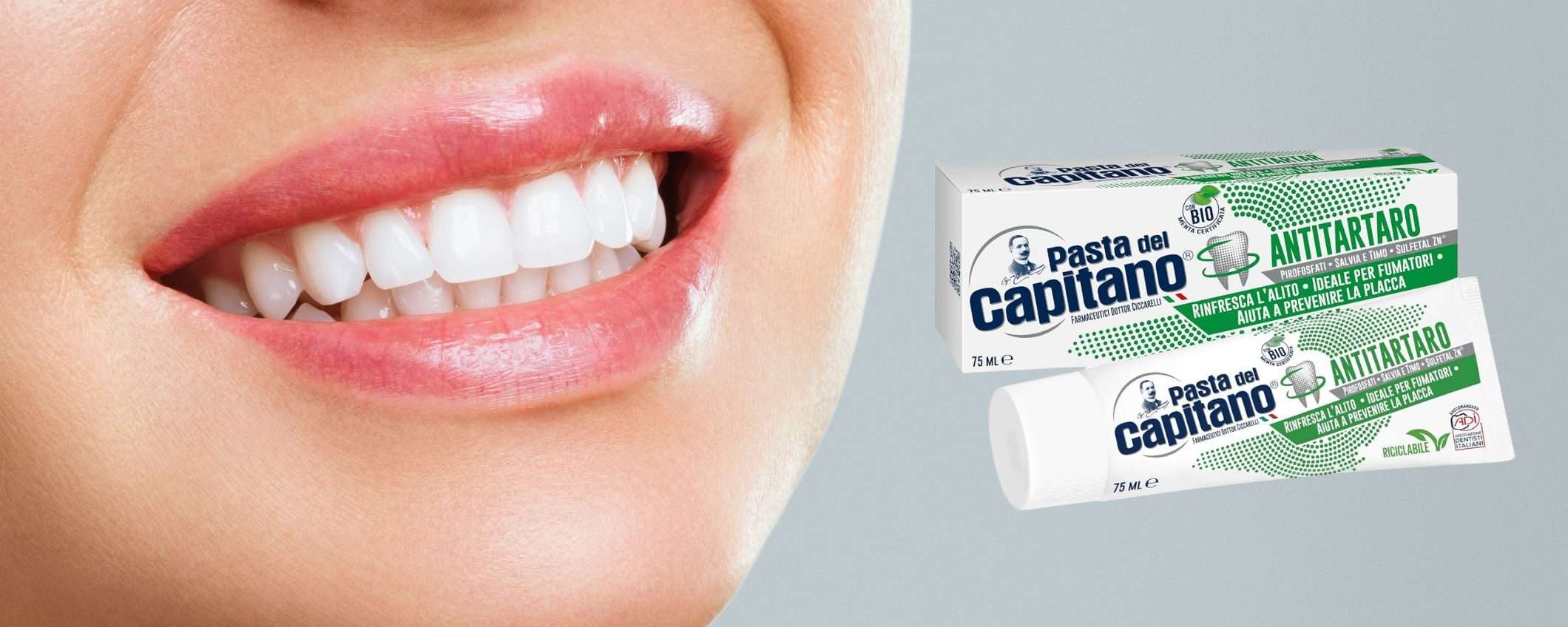 Il dentifricio antitartaro Pasta del Capitano è a PREZZO SCORTA su Amazon (-55%) Il dentifricio antitartaro Pasta del Capitano è a PREZZO SCORTA su Amazon (-55%)