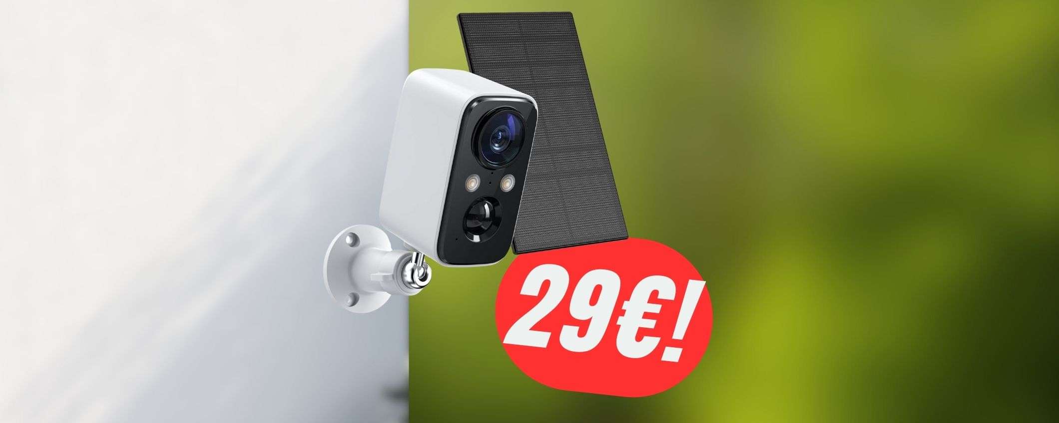 Sorveglia la tua casa a 29€ e senza cavi con la TELECAMERA con PANNELLO SOLARE