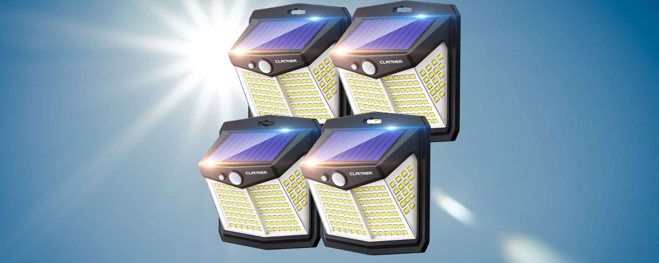 Luci solari da esterno LED: 4 faretti a 17,99€ con il 40% di SCONTO