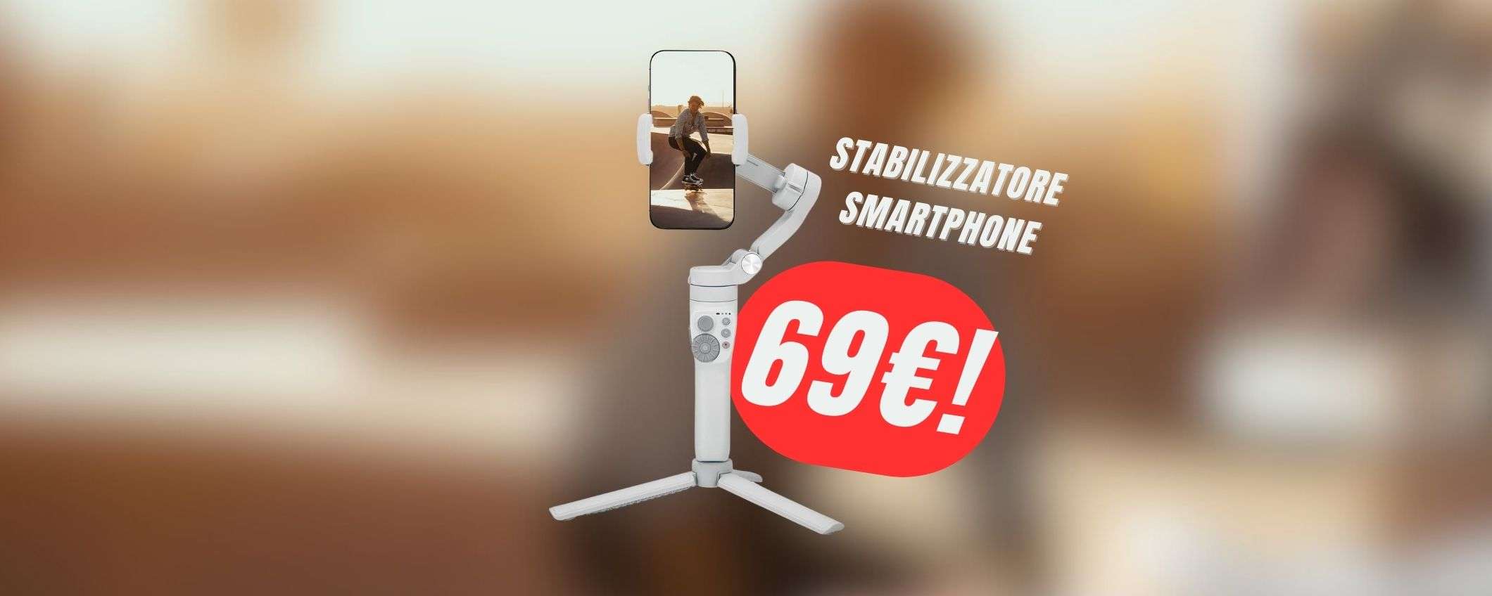 Video super-stabili con soli 69€: tutto grazie al GIMBAL per smartphone in offerta!
