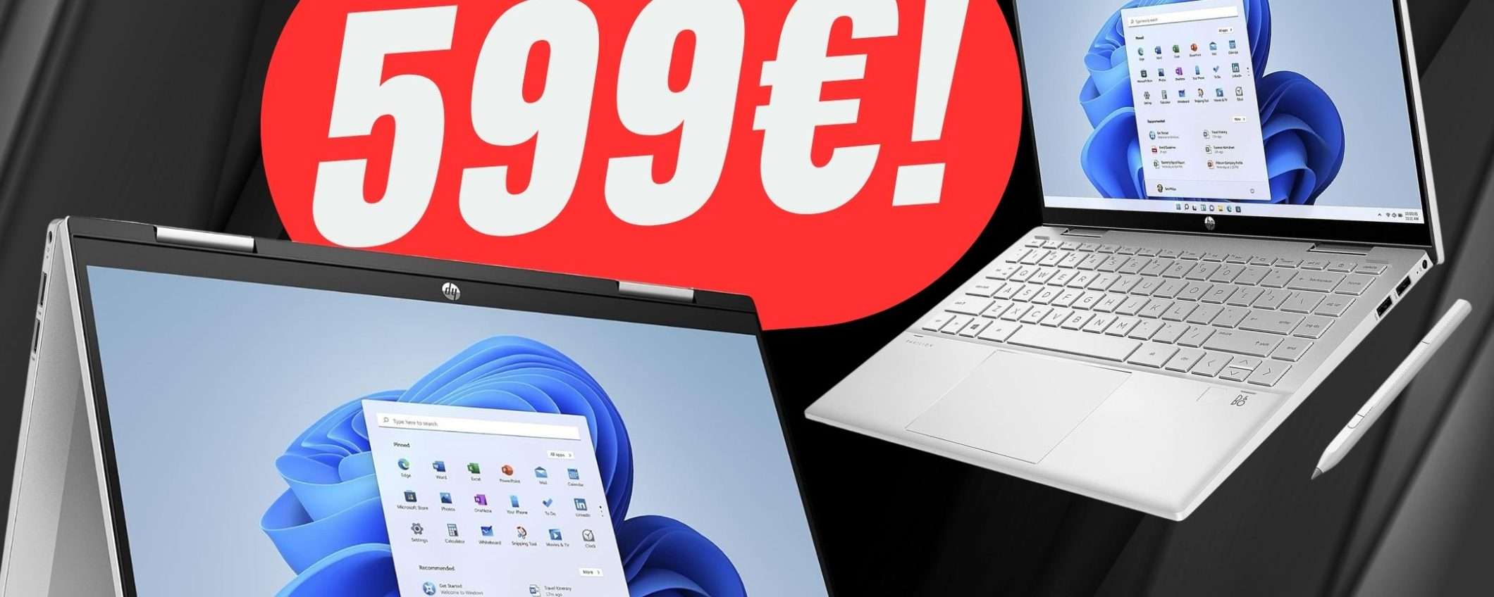 Laptop e tablet tutto in uno? HP Pavilion è SCONTATO a 599€!