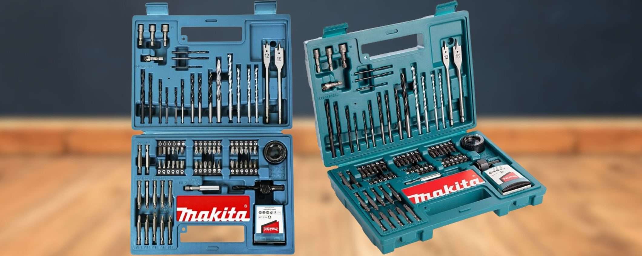 Makita, la BOMBA con sconto 49%: kit 100 in 1 a 27€ su Amazon, FOLLIA totale