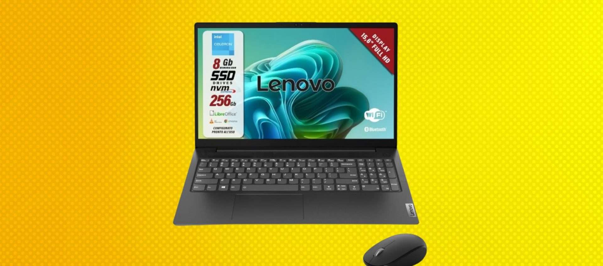 Laptop Lenovo con Windows 11 in offerta a 270€: un ottimo entry-level