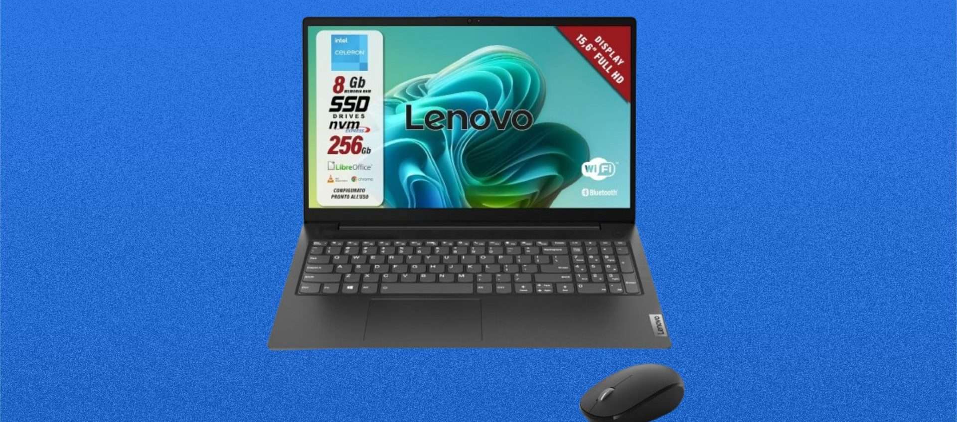 Laptop Lenovo, prezzo in frantumi: su Amazon lo paghi solo 270€