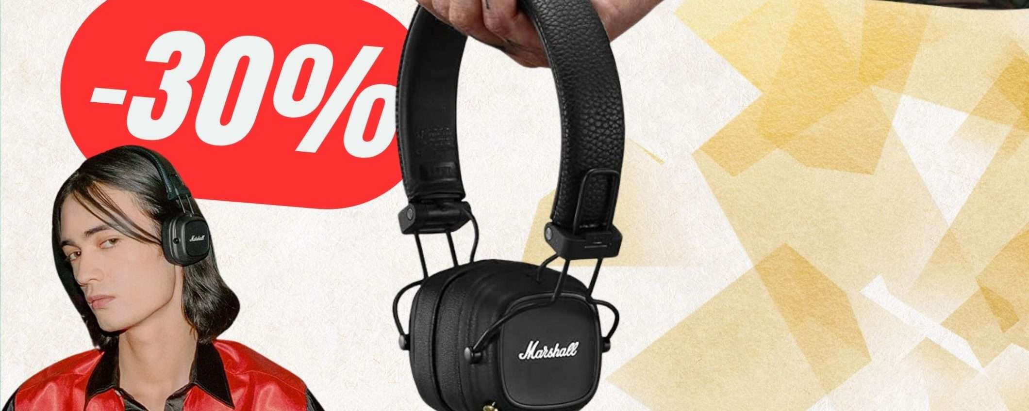 -30% in MENO per le CUFFIE wireless di Marshall!