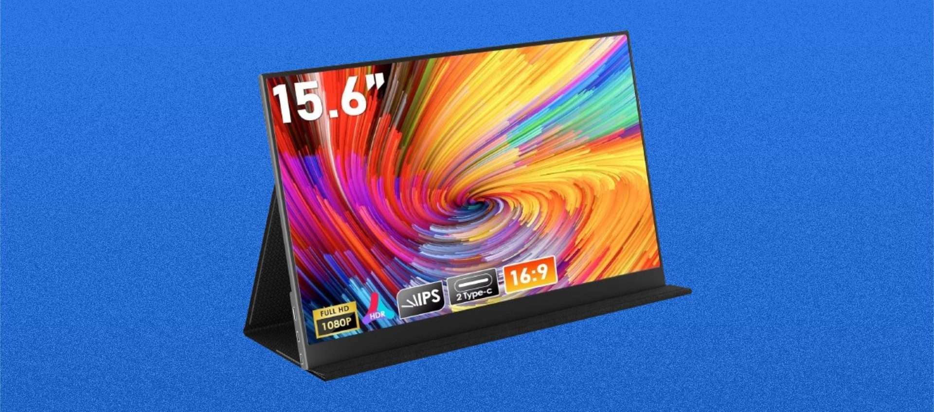 Monitor portatile da 15,6, offerta imperdibile: oggi a meno di 90€