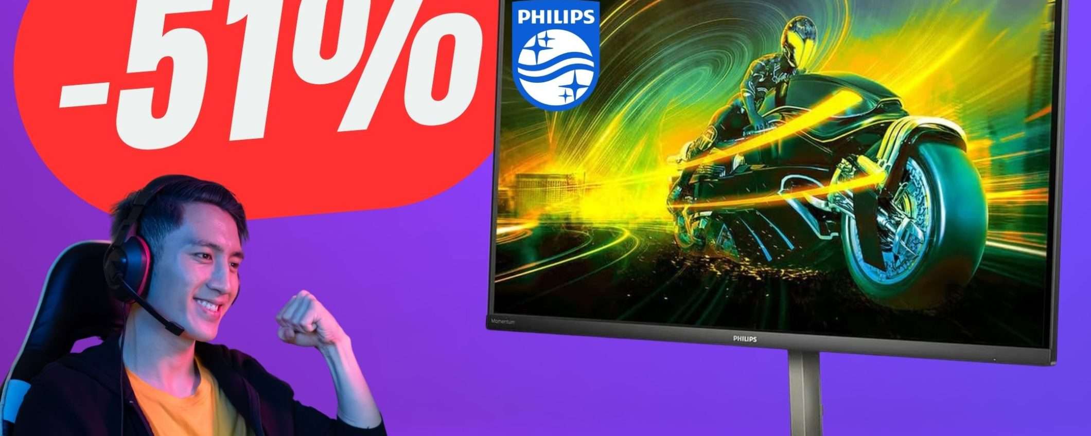 Il monitor PHILIPS da 170Hz e QHD è un BEST BUY grazie al ribasso del -51%!