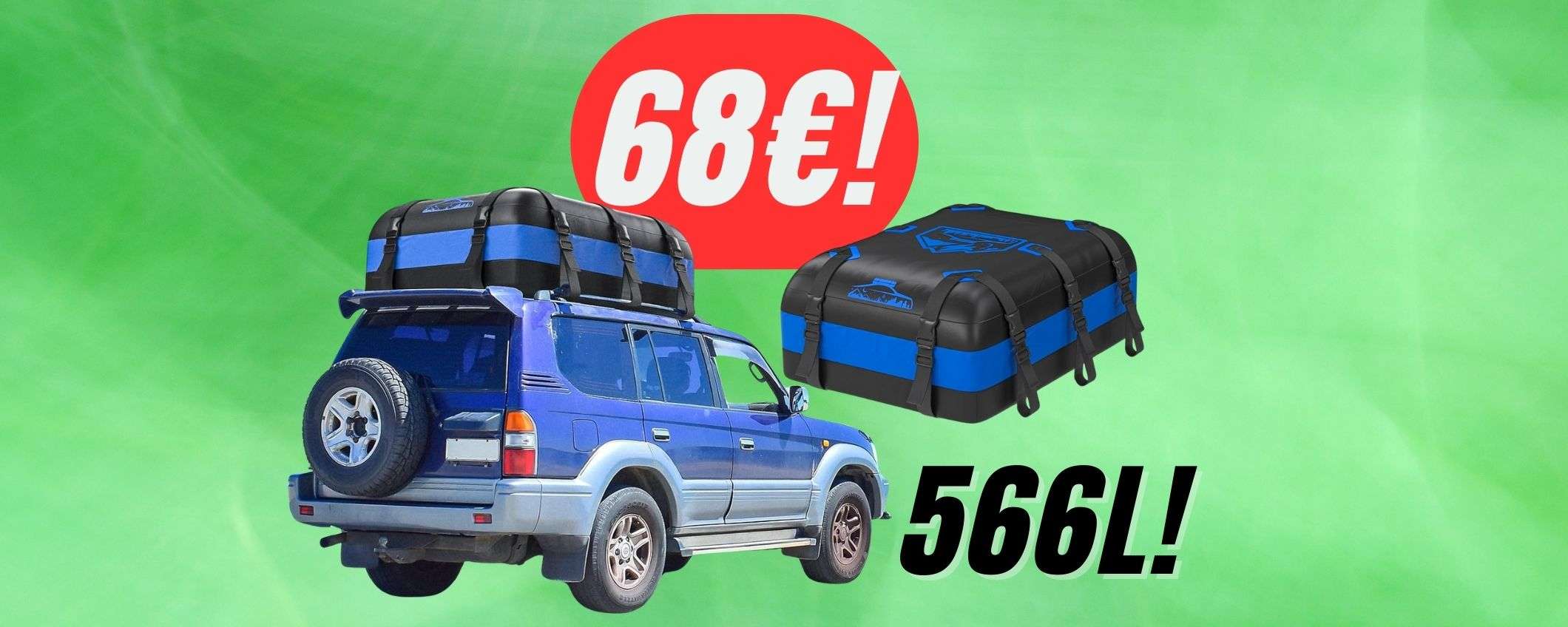 Il BOX per auto capiente 566L CROLLA ad appena 68€!