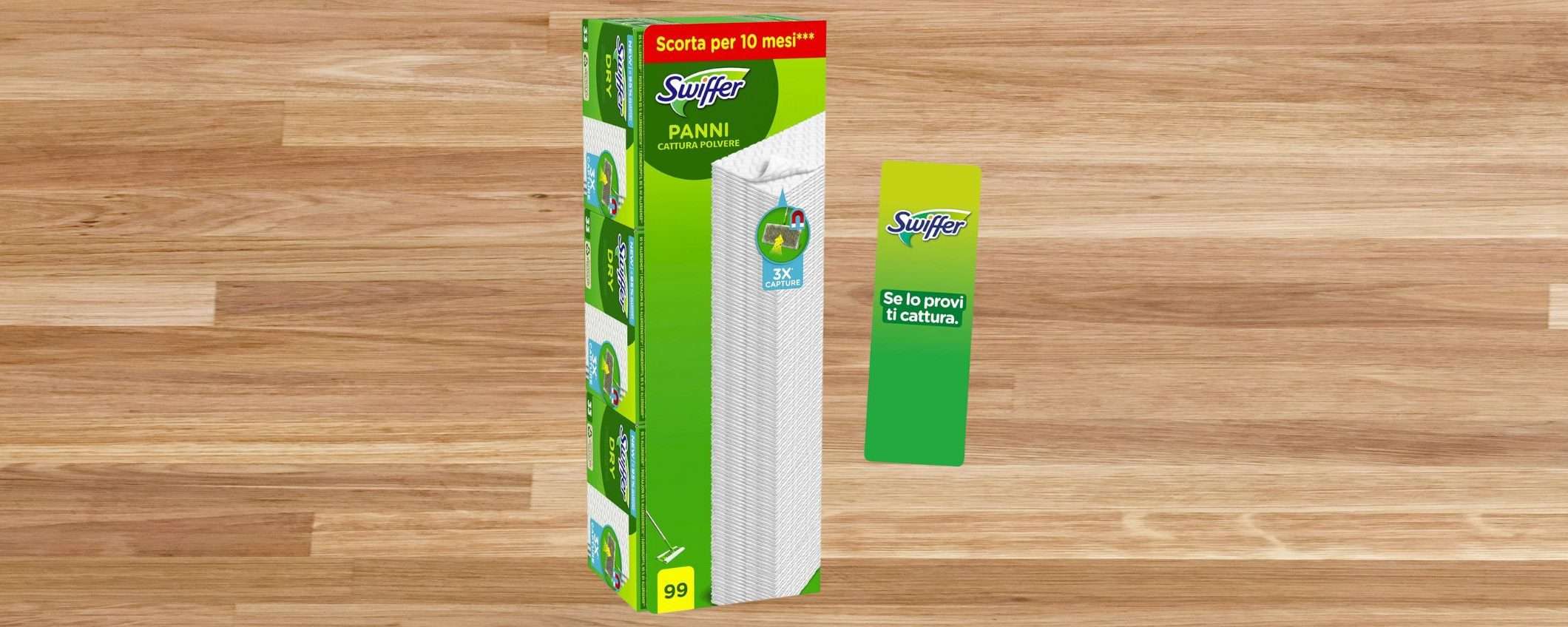 Swiffer: 99 panni di SCORTA a 18,99€ con sconto del 32% (Amazon)