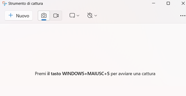 Come aprire lo strumento di cattura