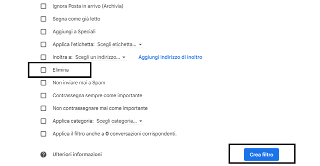 Come creare un filtro su Gmail per eliminare vecchie email