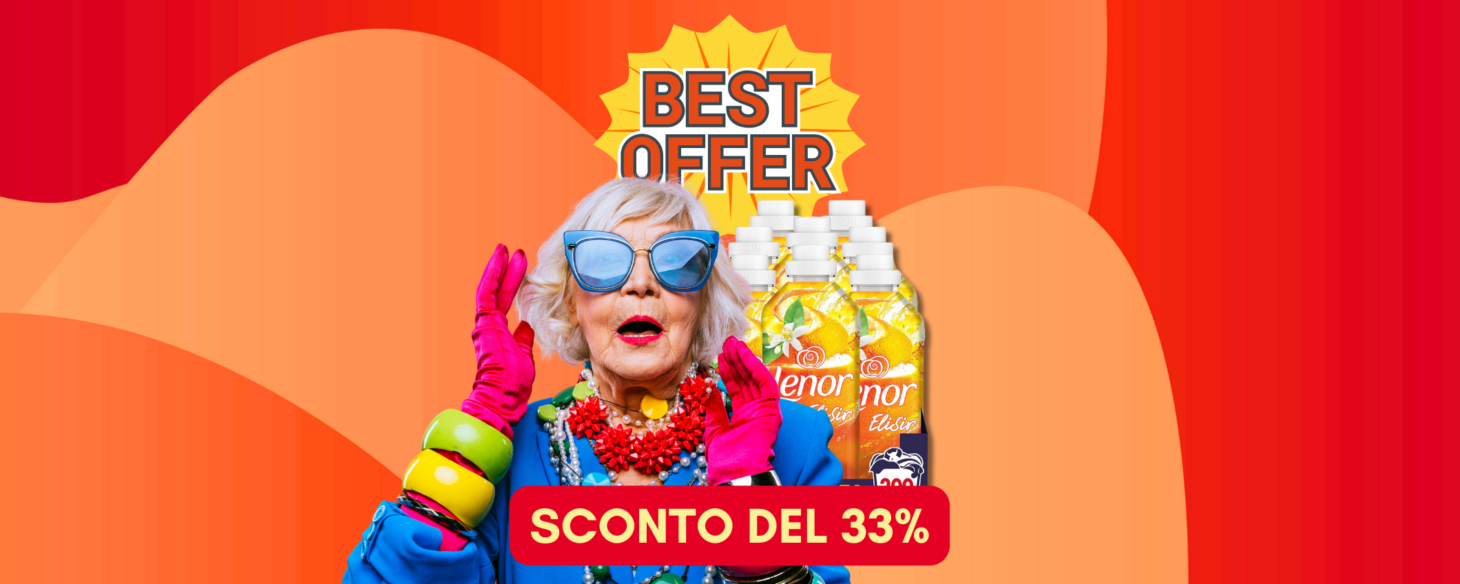 200 lavaggi con Lenor ammorbidente in sconto del 33% 200 lavaggi con Lenor ammorbidente in sconto del 33%
