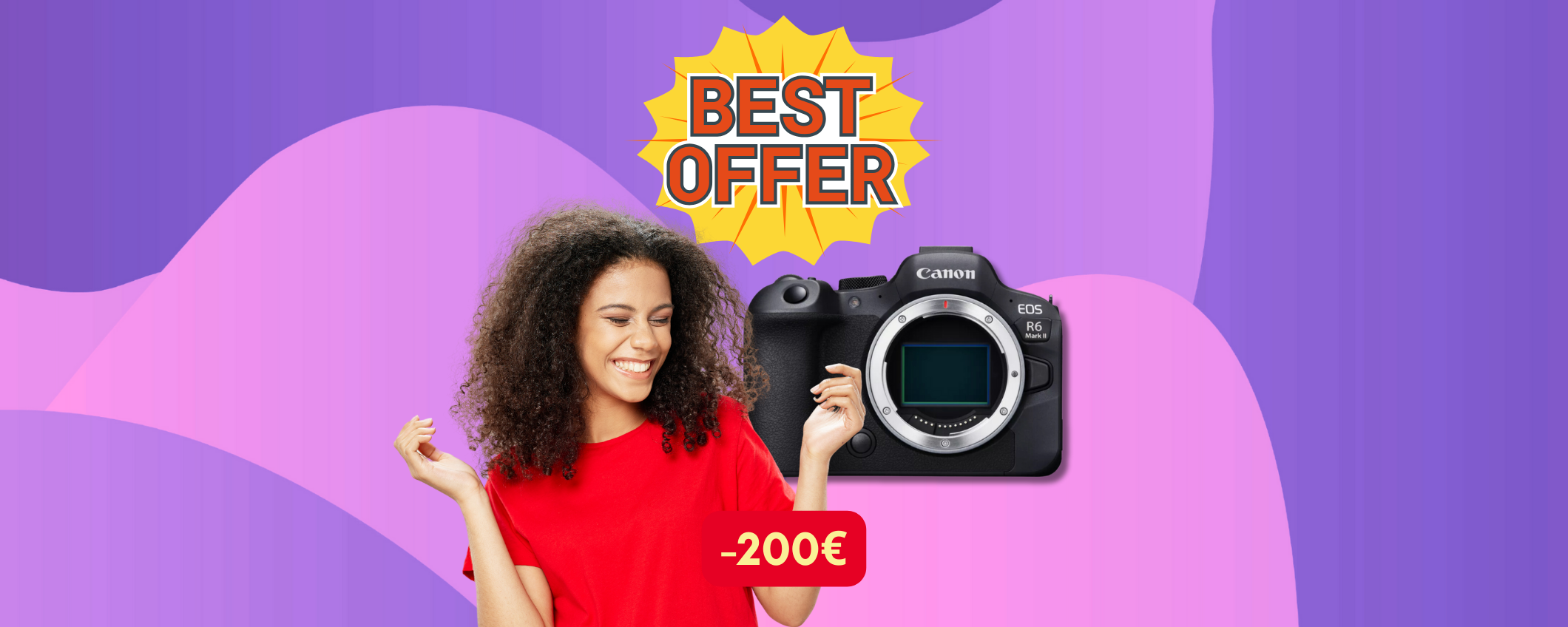 Canon EOS R6 Mark II in sconto di 200€ sullo shop ufficiale Canon EOS R6 Mark II in sconto di 200€ sullo shop ufficiale