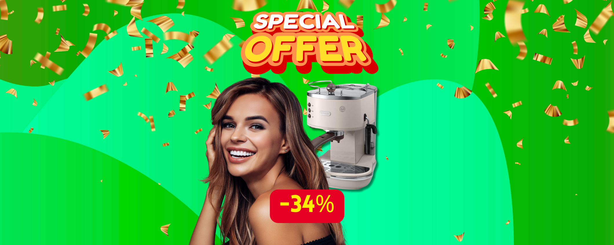 Macchina per il caffè De'Longhi Icona Vintage in sconto del 34% Macchina per il caffè De'Longhi Icona Vintage in sconto del 34%