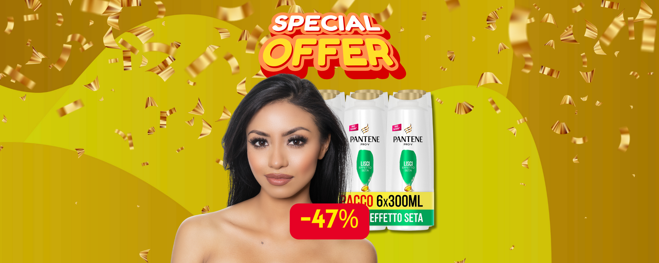 Confezione risparmio shampoo Pantene Pro-V in sconto del 47% Confezione risparmio shampoo Pantene Pro-V in sconto del 47%