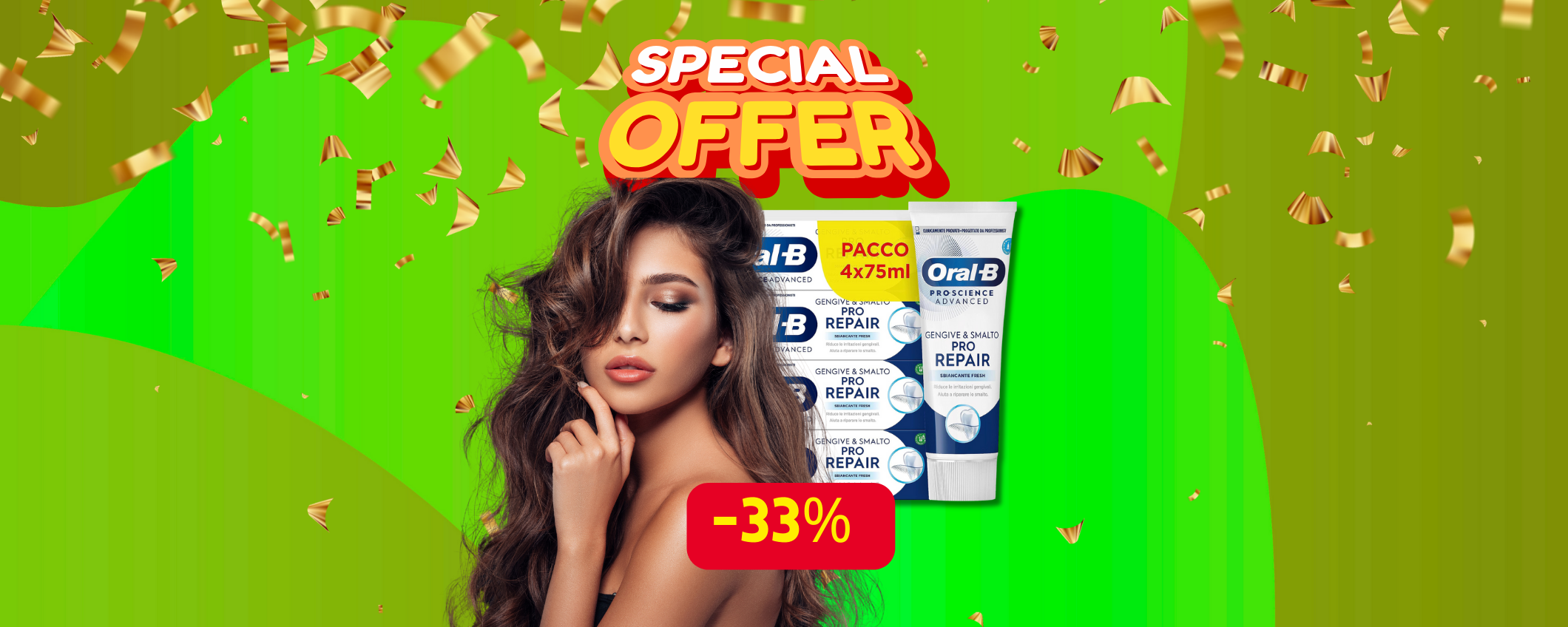 Dentifricio Oral-B Pro Repair: 4 confezioni in sconto del 33% Dentifricio Oral-B Pro Repair: 4 confezioni in sconto del 33%