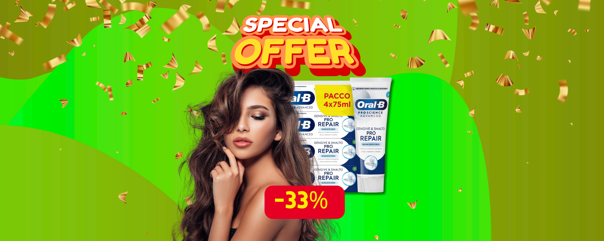 Dentifricio Oral-B Pro Repair: 4 confezioni in sconto del 33%