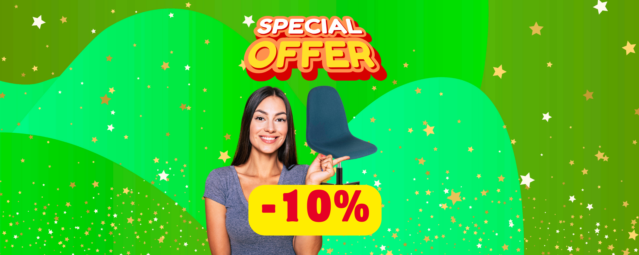 Sedia ergonomica girevole da PC: sconto del 10%! Sedia ergonomica girevole da PC: sconto del 10%!