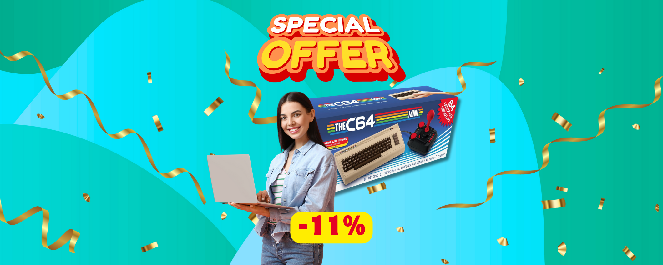 Per gli appassionati di videogame: the C64 Mini (-11%) Per gli appassionati di videogame: the C64 Mini (-11%)