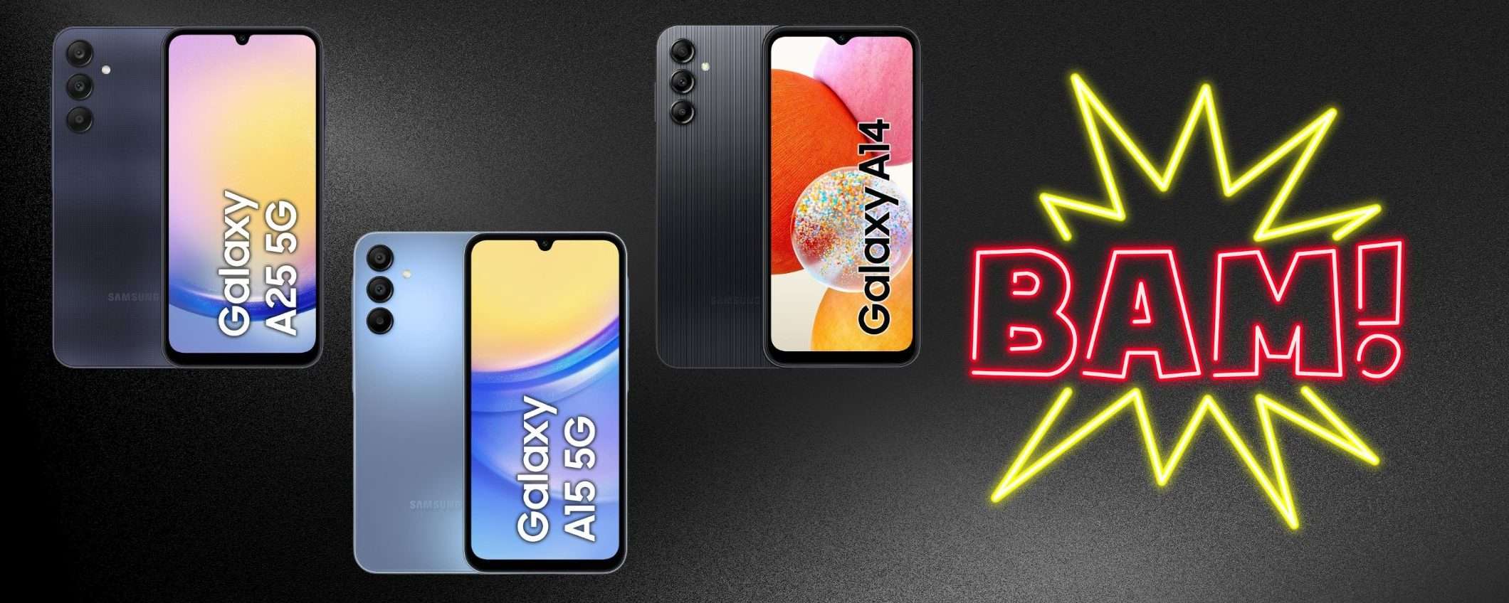 Samsung su Amazon, è FUORITUTTO: 3 smartphone PAZZESCHI da 128€ a 193€ Samsung su Amazon, è FUORITUTTO: 3 smartphone PAZZESCHI da 128€ a 193€