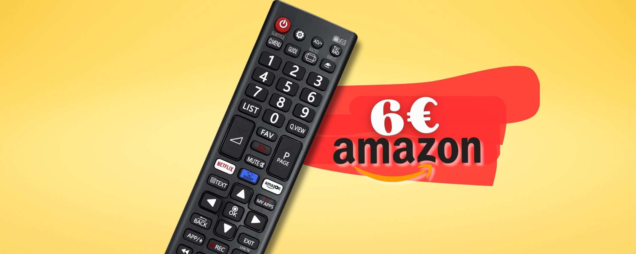 Telecomando UNIVERSALE salva la TV LG con 6€ (tasti Netflix e Prime) Telecomando UNIVERSALE salva la TV LG con 6€ (tasti Netflix e Prime)