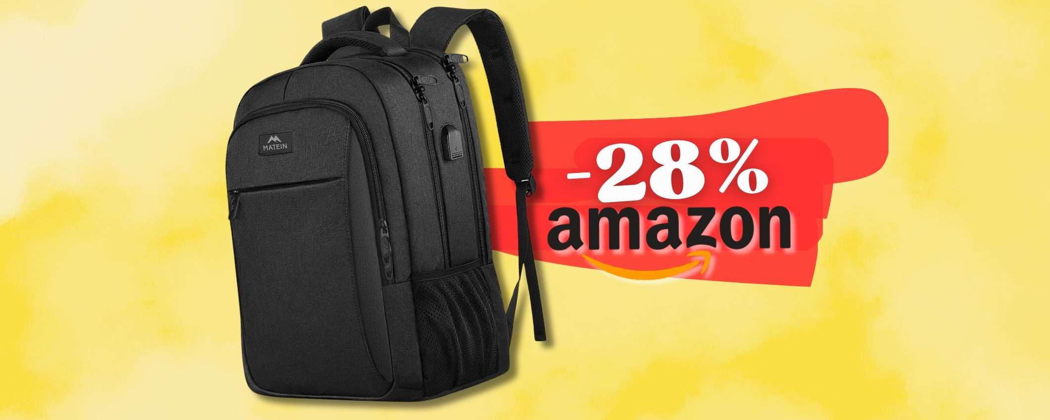 Zaino con tasca PC e capienza perfetta per i VIAGGI: una bomba a 28€ Zaino con tasca PC e capienza perfetta per i VIAGGI: una bomba a 28€