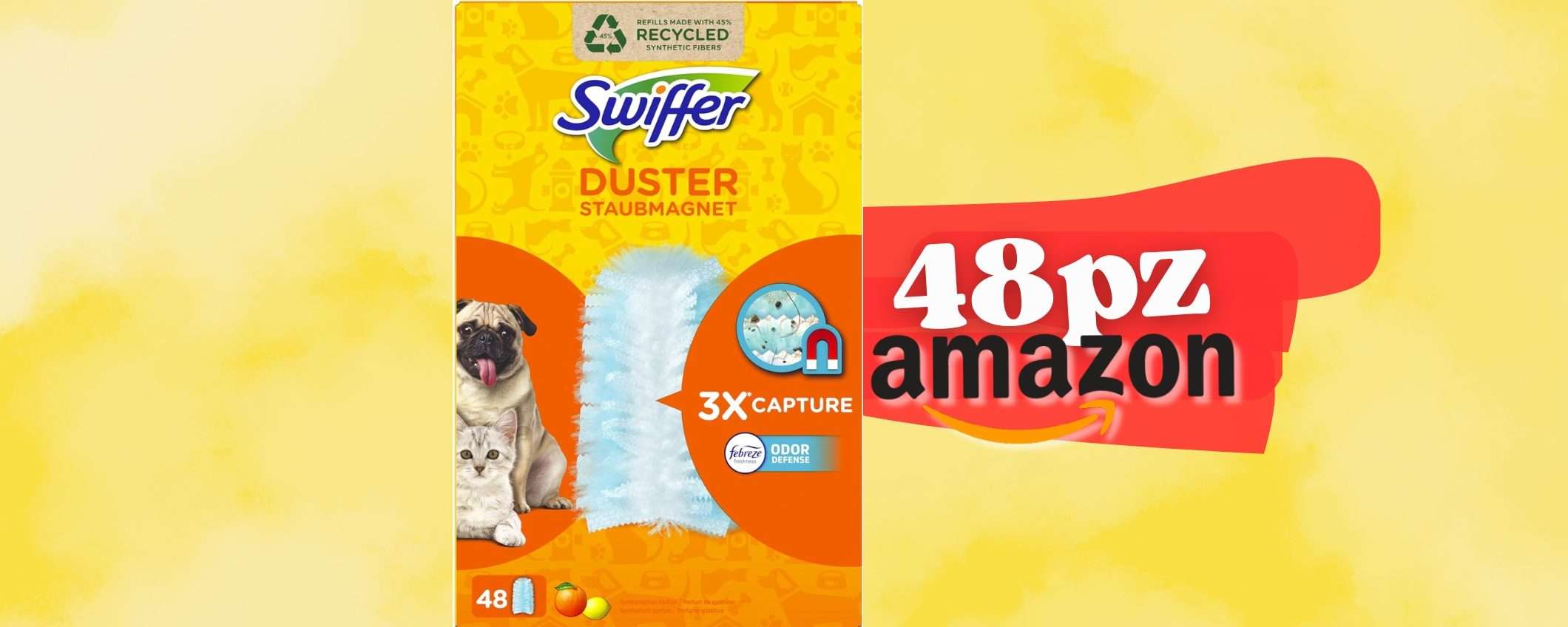Swiffer 48 piumini per ANNIENTARE la polvere in una passata (-41%) Swiffer 48 piumini per ANNIENTARE la polvere in una passata (-41%)