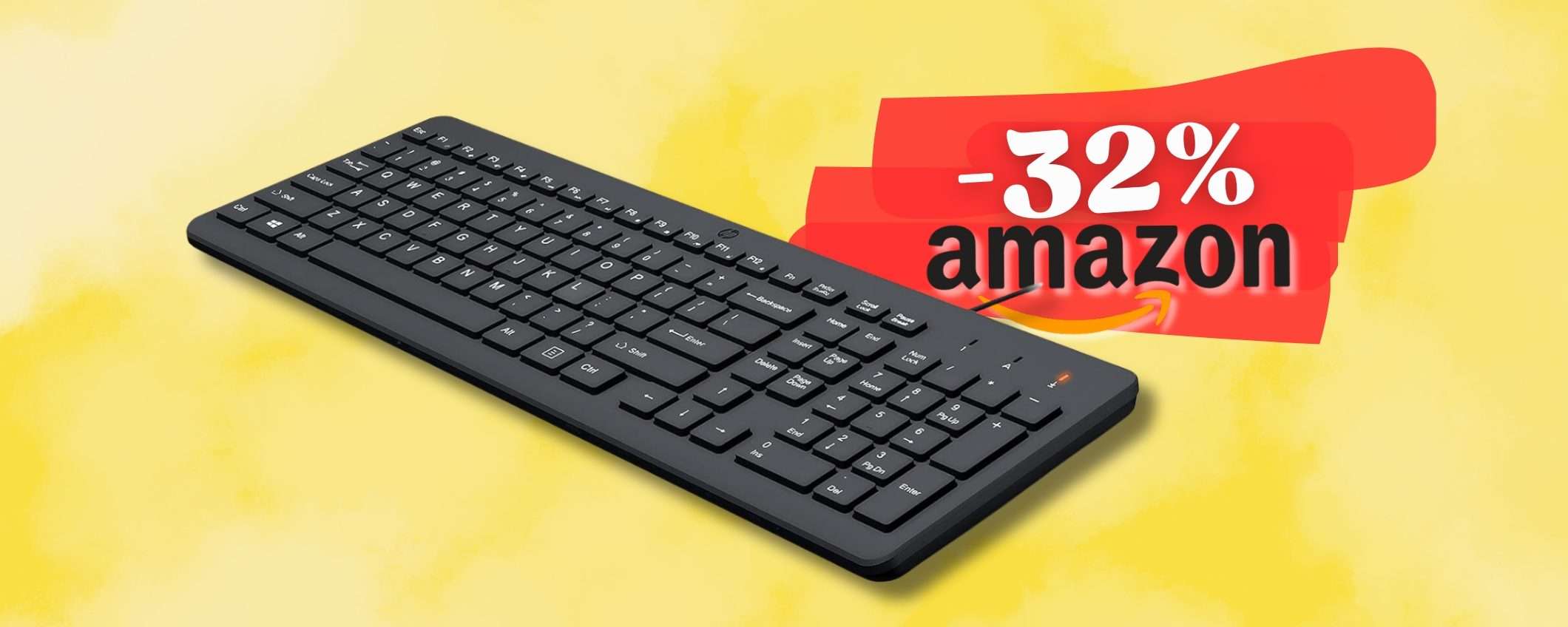 Tastiera HP cablata con layout QWERTY e indicatori LED (14€) Tastiera HP cablata con layout QWERTY e indicatori LED (14€)