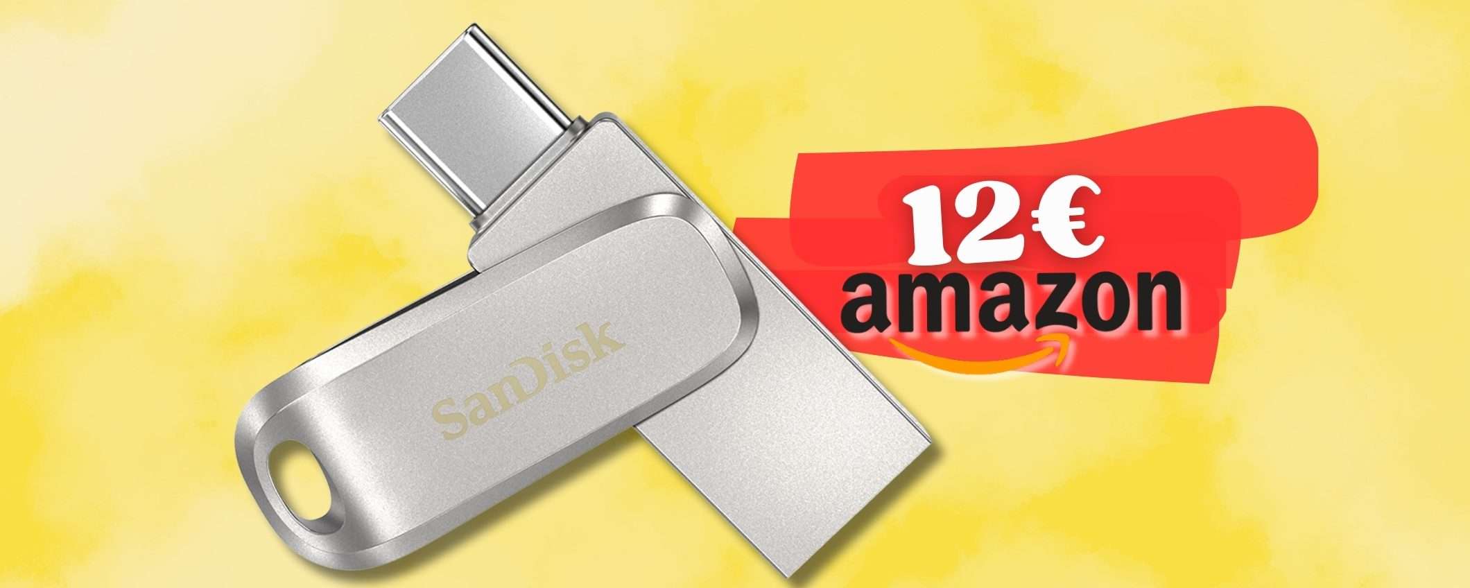 128GB di spazio su chiavetta USB doppia con SanDisk (12€) 128GB di spazio su chiavetta USB doppia con SanDisk (12€)