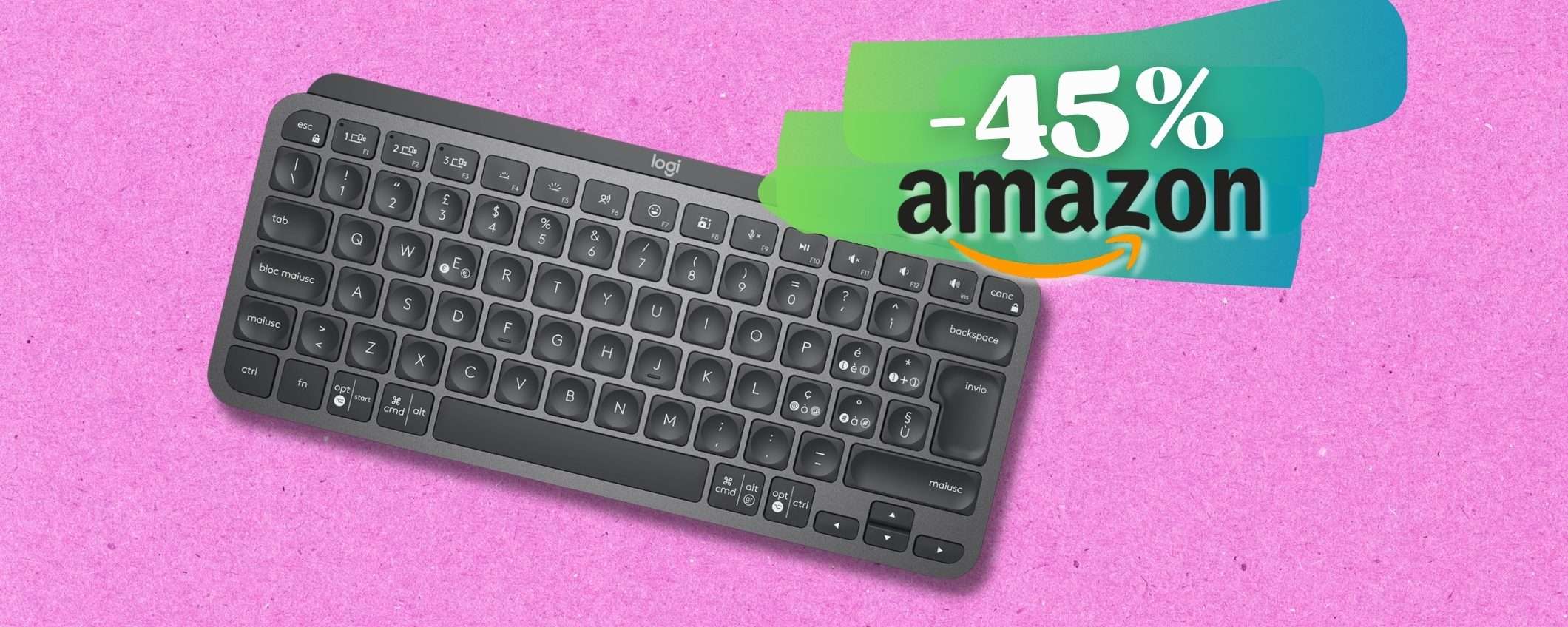 Logitech MX Keys Mini è la tastiera PREMIUM in versione ristretta (-45%) Logitech MX Keys Mini è la tastiera PREMIUM in versione ristretta (-45%)