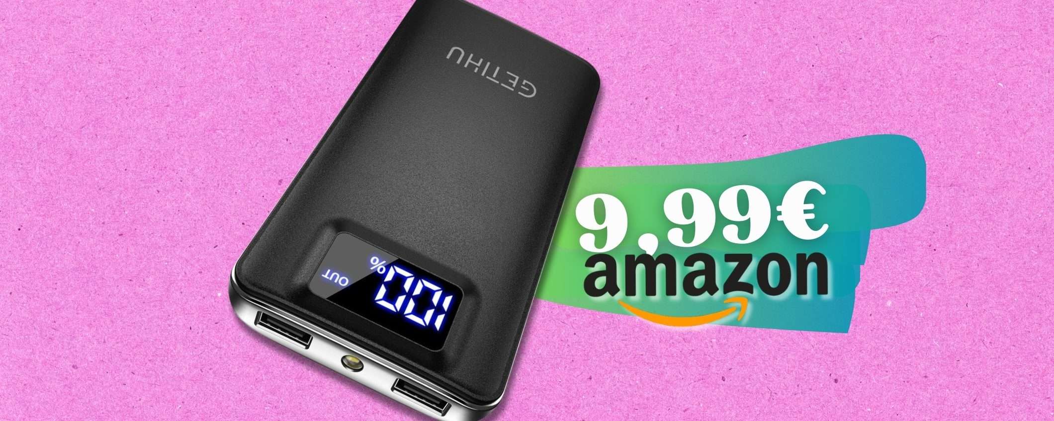 9,99€ per Power Bank super sottile, portatile e con 2 ricariche (Amazon)