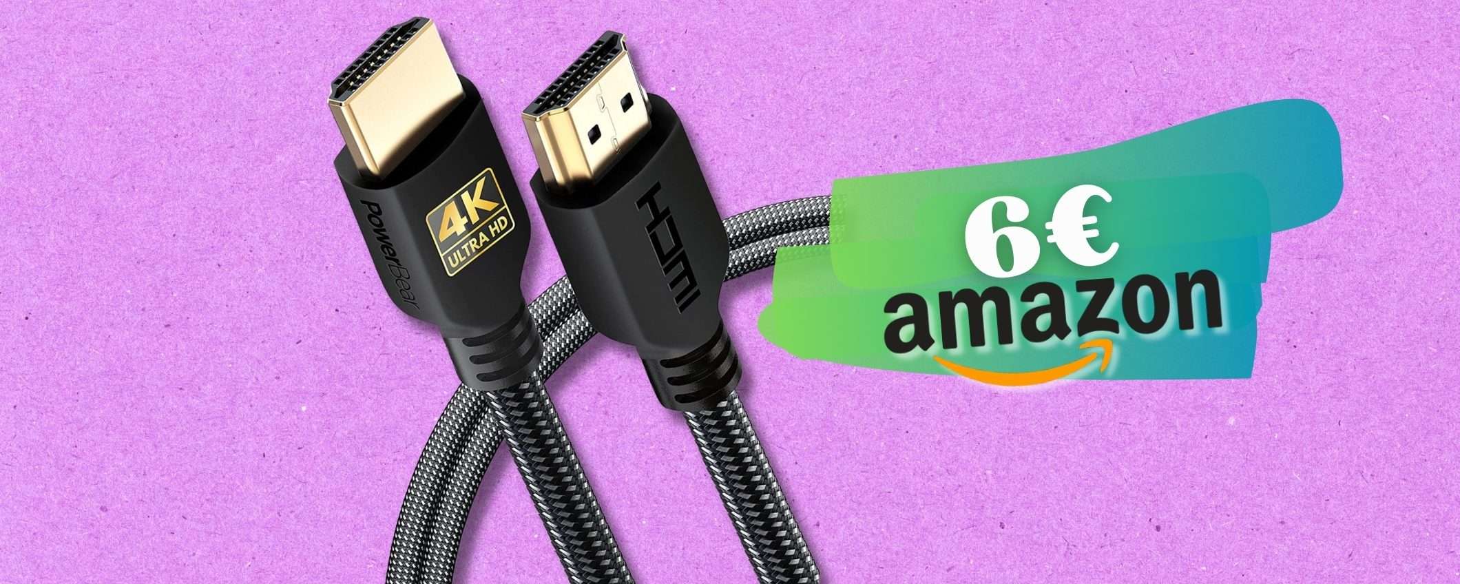 SUPER cavo HDMI con supporto al 4K 60Hz, lungo 2m e prezzo di soli 6€