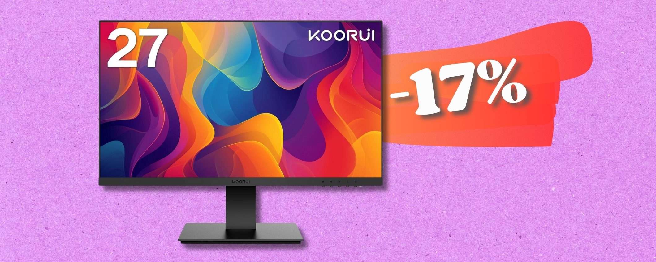 Bordi SOTTILI e display Full HD da 27