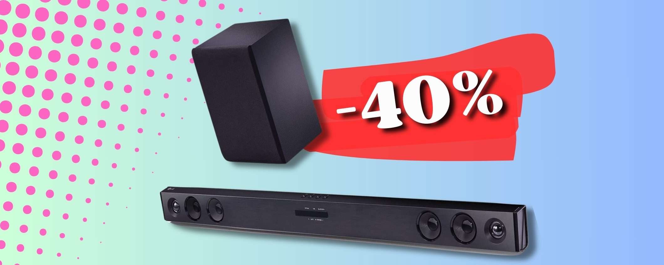 Soundbar 300W tremare come al CINEMA: firmata LG e a prezzo REGALO Soundbar 300W tremare come al CINEMA: firmata LG e a prezzo REGALO