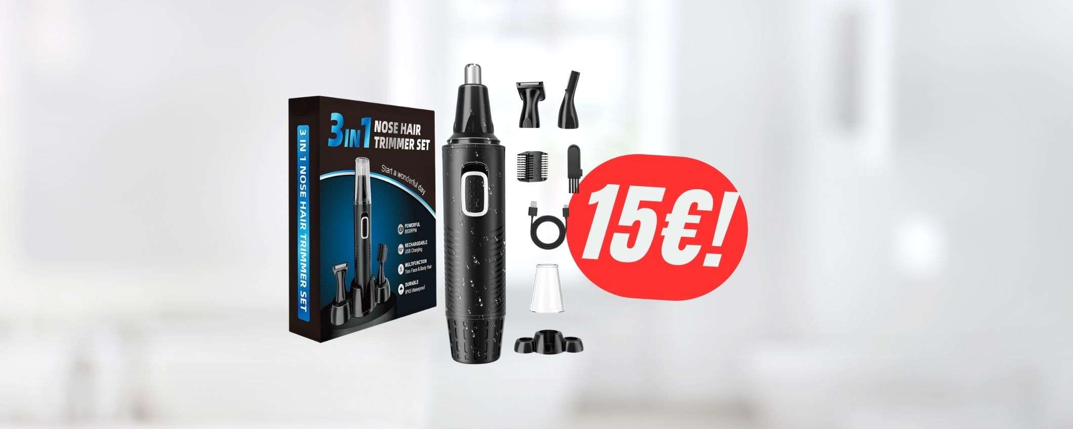 Addio ai peli di naso e orecchie in eccesso: questo RASOIO da 15€ è l'ideale! Addio ai peli di naso e orecchie in eccesso: questo RASOIO da 15€ è l'ideale!