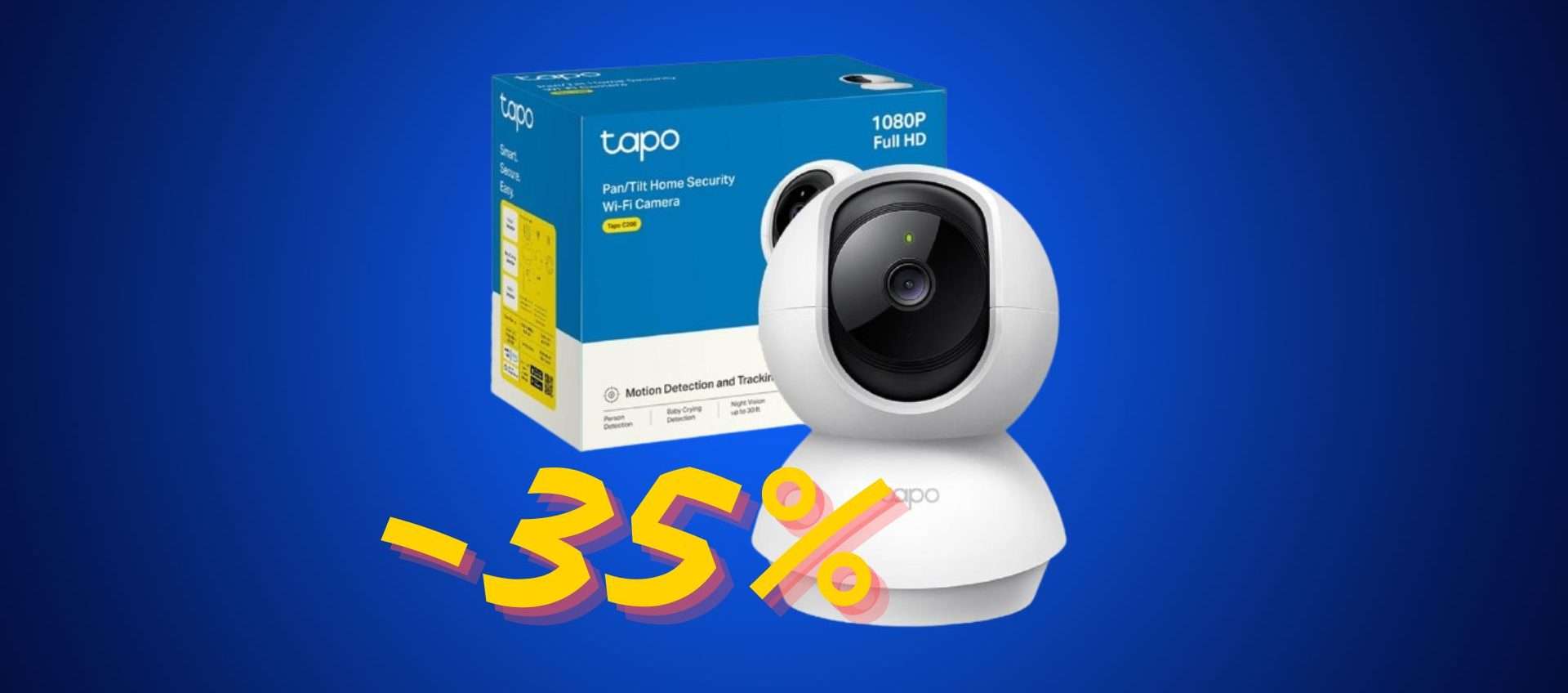 Telecamera di sicurezza Tapo C200: oggi è in offerta a 25,99€ (-35%)