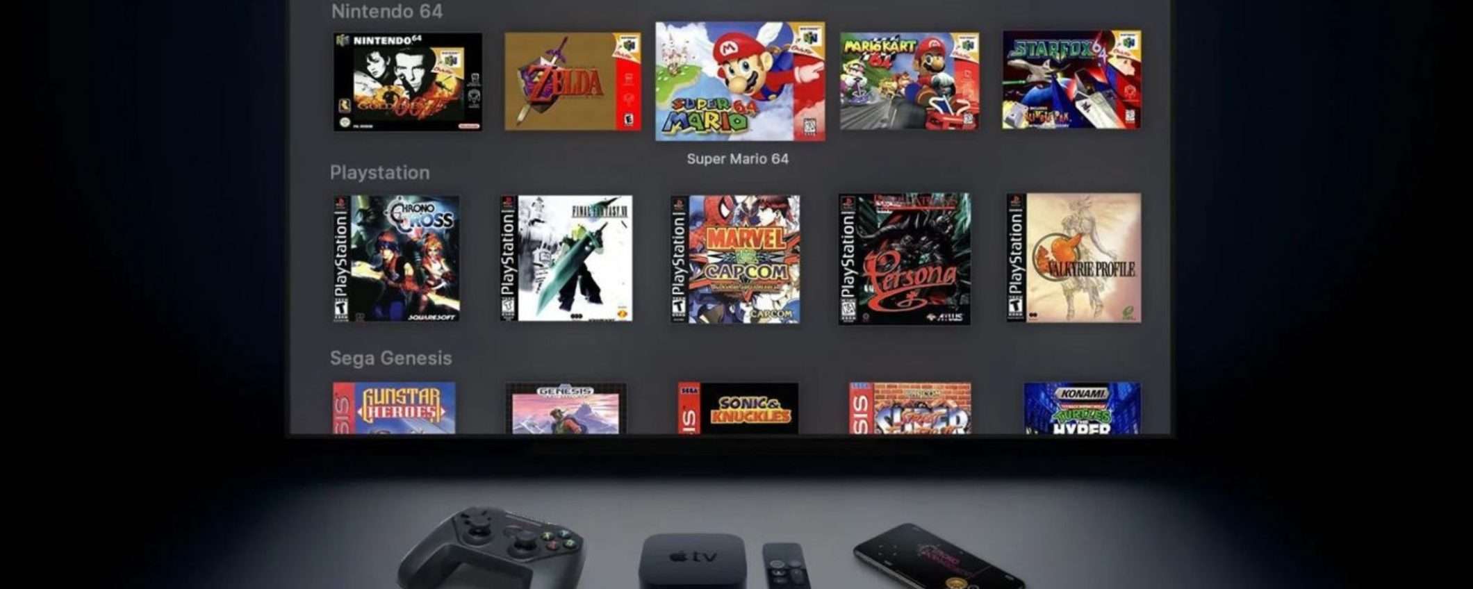 Apple TV: presto si potrà giocare ai vecchi videogame PlayStation, GameCube, Wii e SEGA