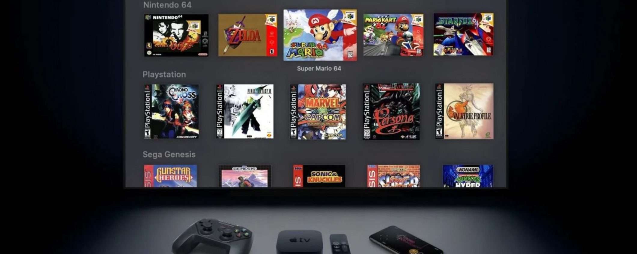 Apple TV: presto si potrà giocare ai vecchi videogame PlayStation, GameCube, Wii e SEGA Apple TV: presto si potrà giocare ai vecchi videogame PlayStation, GameCube, Wii e SEGA