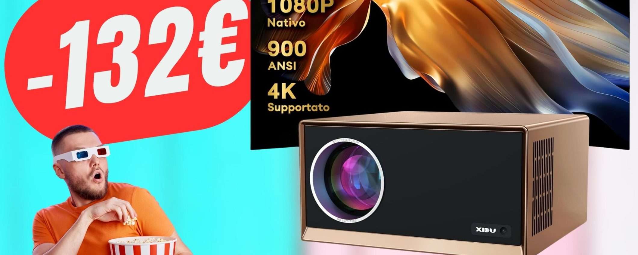 SCONTO+COUPON fanno crollare questo proiettore 4K a 132€ in meno! SCONTO+COUPON fanno crollare questo proiettore 4K a 132€ in meno!