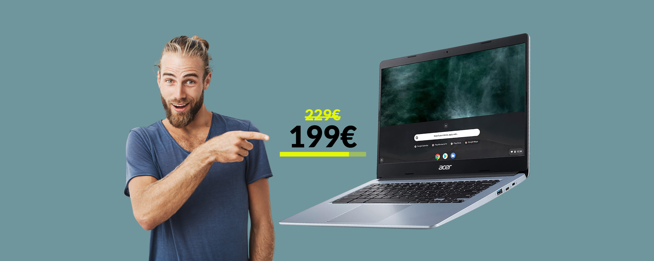 Chromebook Acer 14 pollici ad un prezzo da SOGNO: tuo a 199€