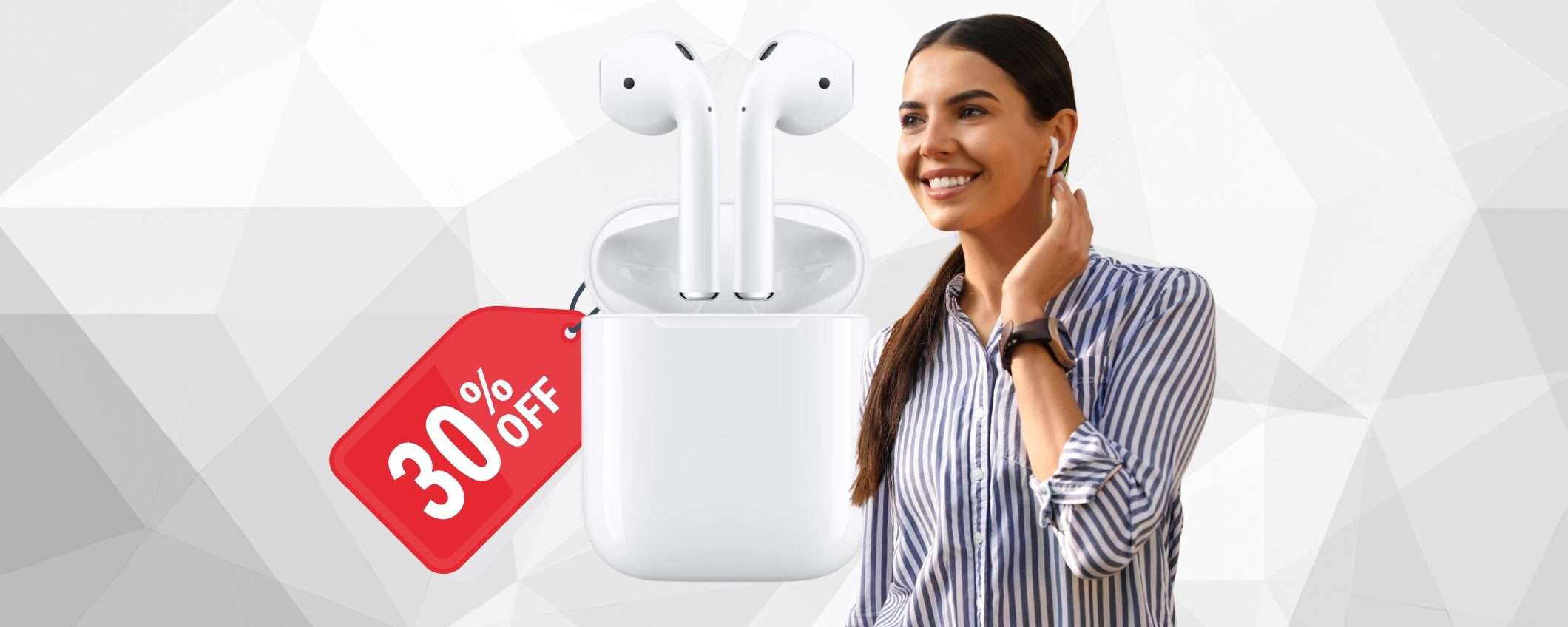 AirPods di seconda generazione al 30% su Amazon e RISPARMI 45€