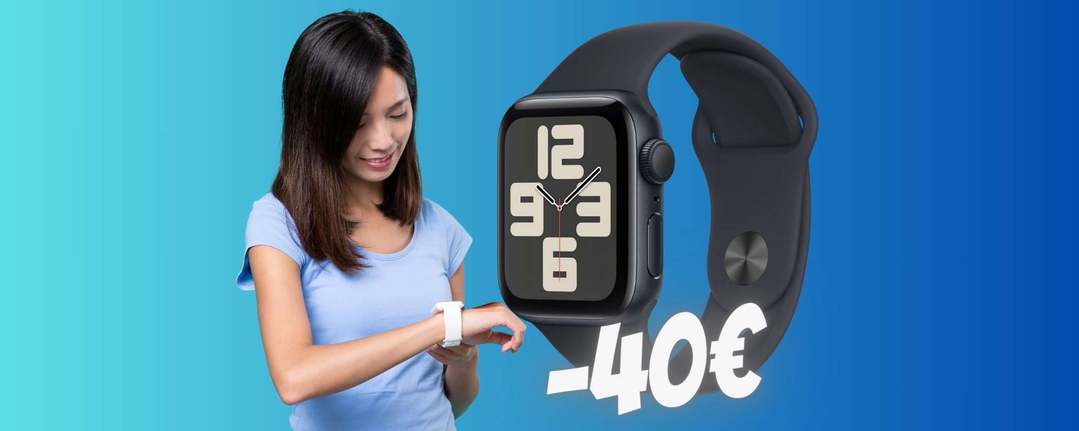 Apple Watch SE (2ª gen) da 40mm in SCONTO di 40€ su Amazon