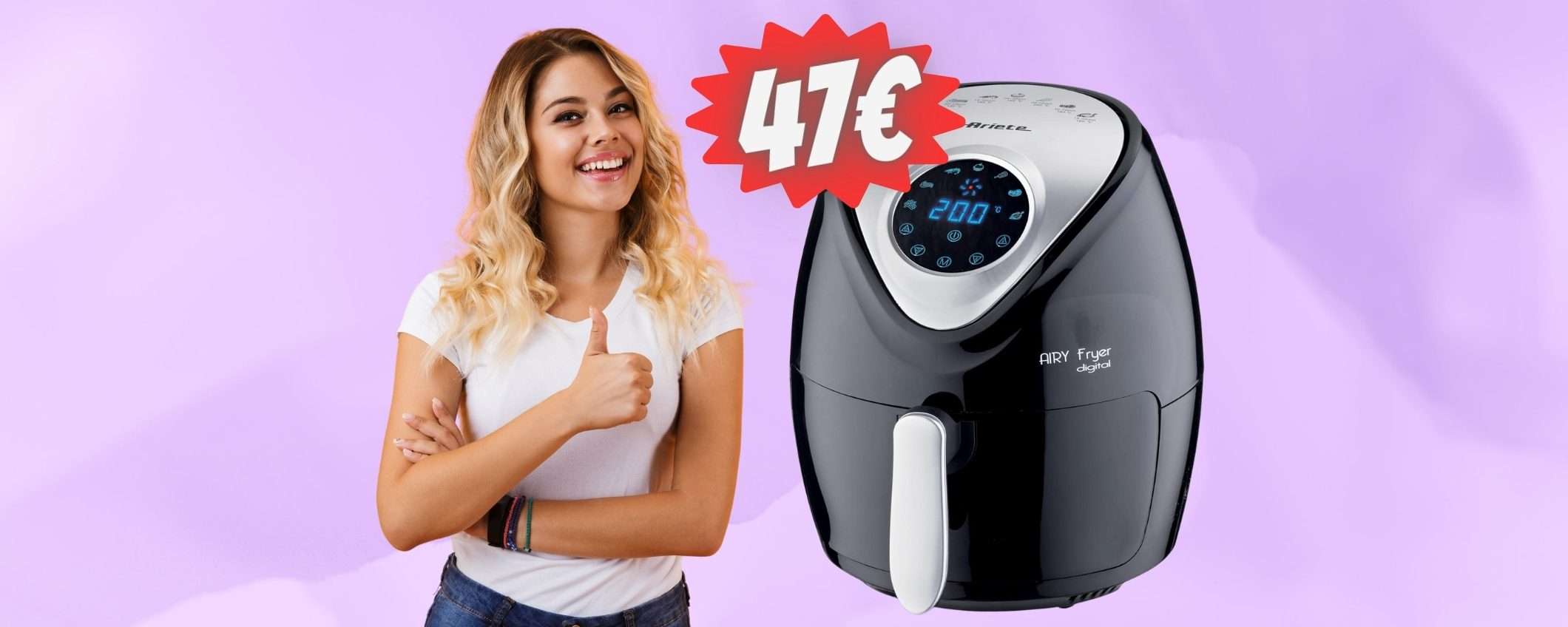 Ariete SHOCK: friggitrice ad aria tua con appena 47€ su Amazon (-37%)