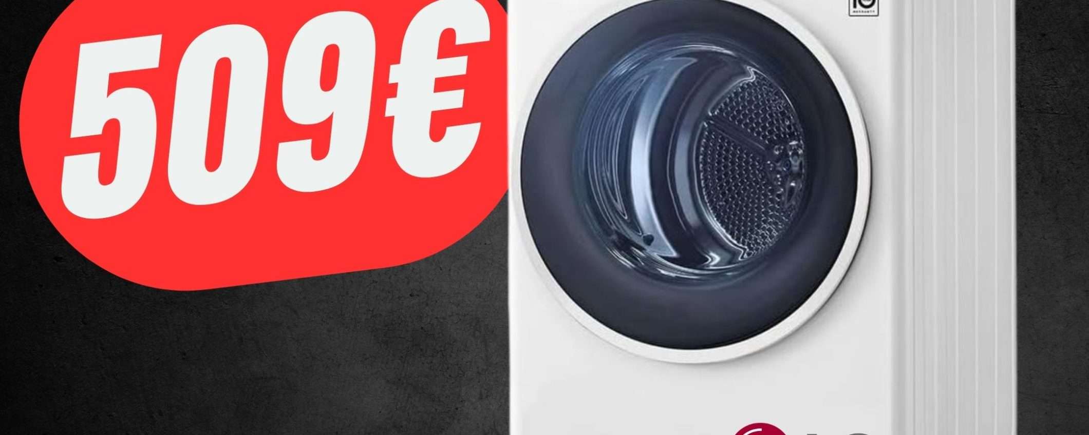 Risparmia 139€ sull'ASCIUGATRICE di LG!