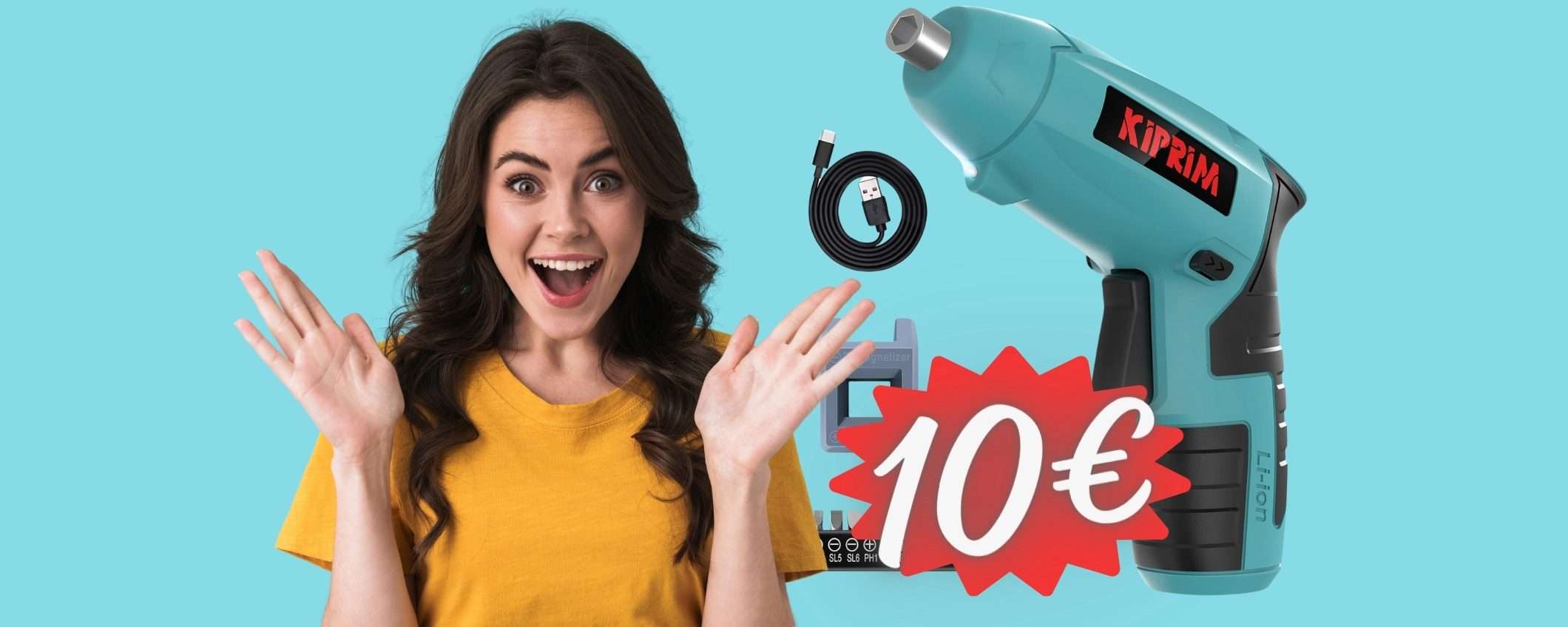 Cacciavite elettrico SPETTACOLO a SOLI 10€ con lo sconto del 50%