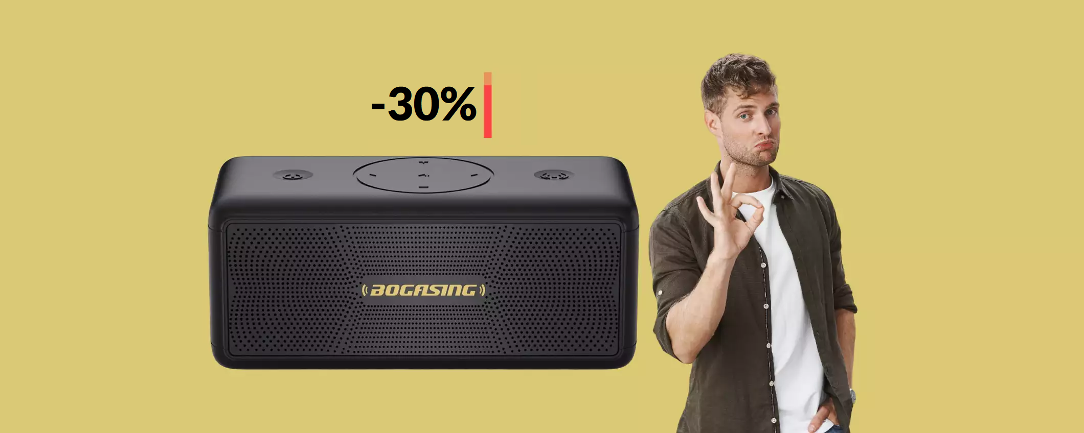 Con questa cassa Bluetooth a 51€ ascolti 30h di musica pazzesca