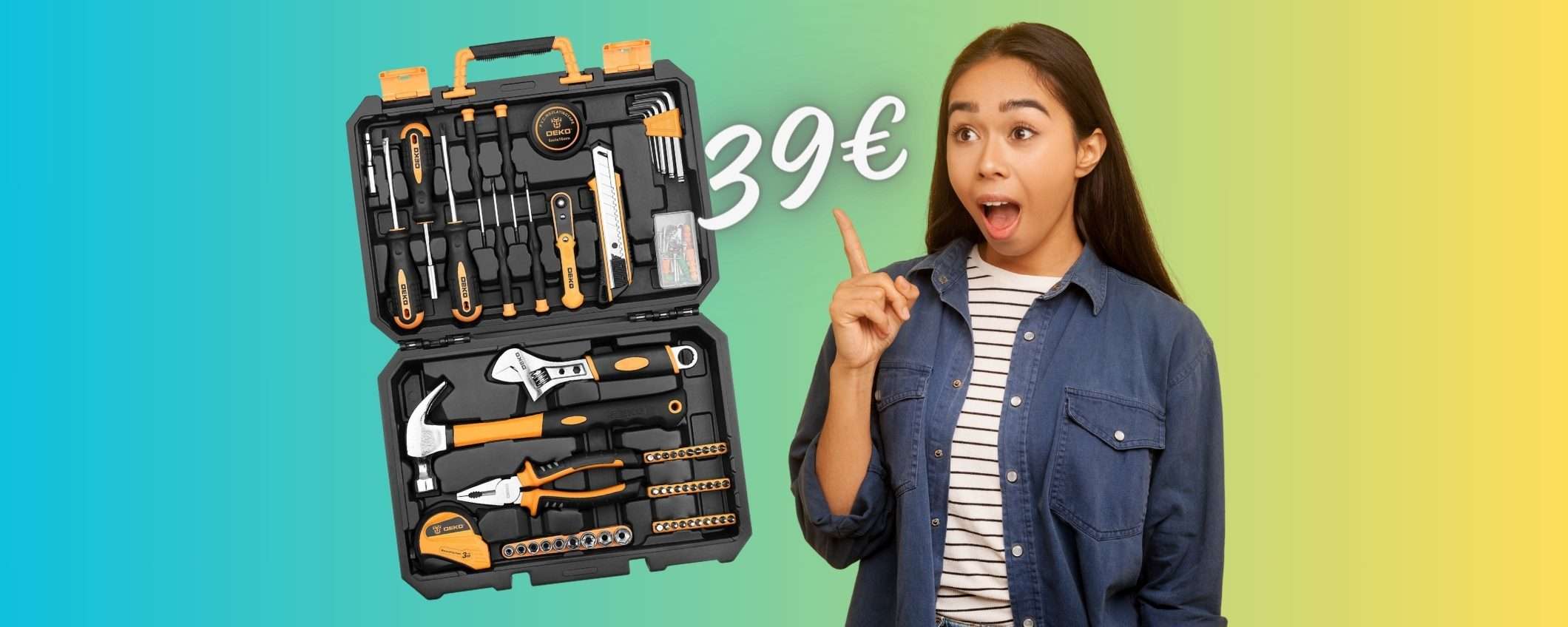 Cassetta degli attrezzi da 100 PEZZI in OFFERTA FOLLE su Amazon (39€) Cassetta degli attrezzi da 100 PEZZI in OFFERTA FOLLE su Amazon (39€)