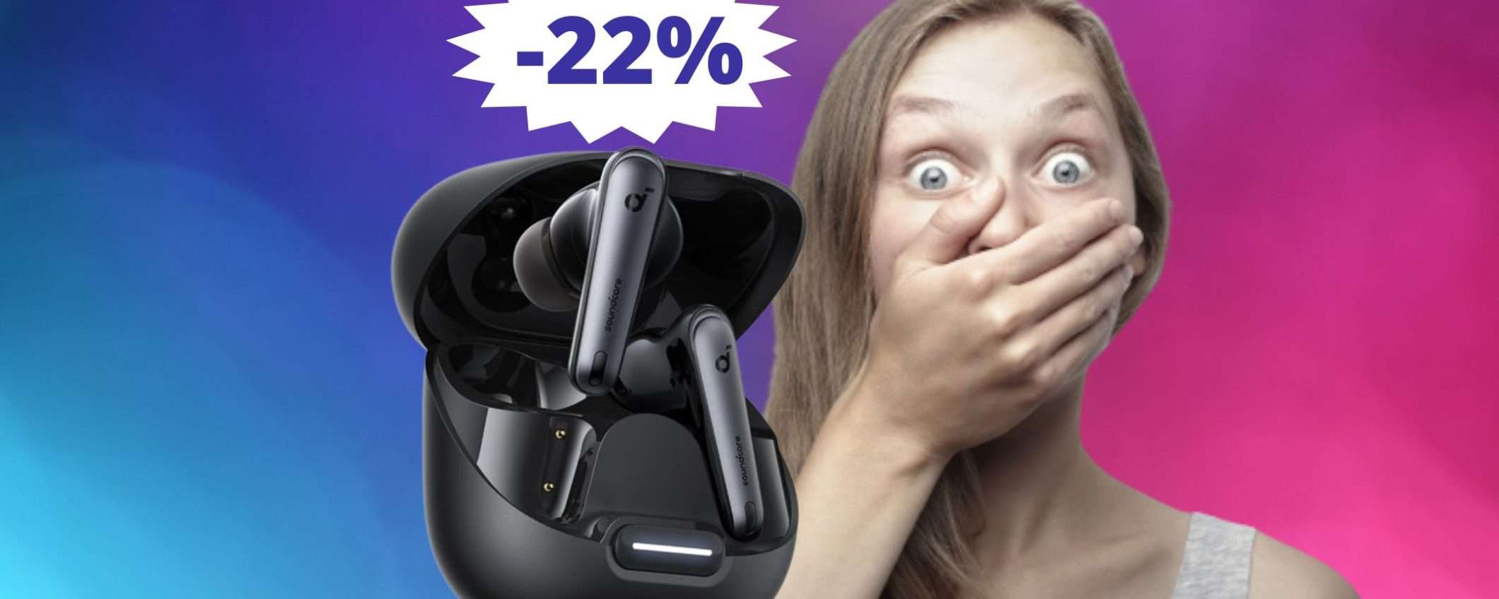 Auricolari Soundcore Liberty 4 NC: SUPER sconto del 22% su Amazon Auricolari Soundcore Liberty 4 NC: SUPER sconto del 22% su Amazon