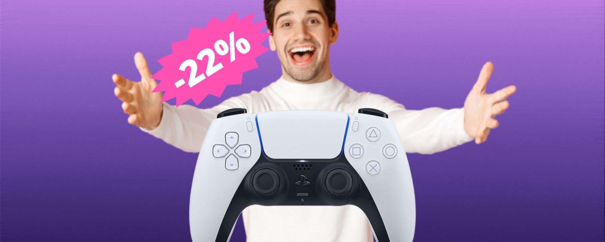 Controller DualSense per PlayStation 5: MEGA sconto del 22% Controller DualSense per PlayStation 5: MEGA sconto del 22%